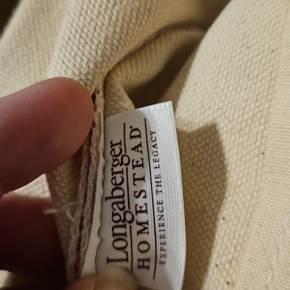 Longaberger Small bag purse pink pin srtipe - Picture 8 of 9